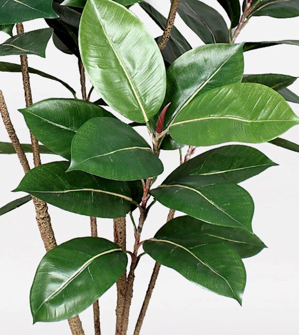 Ficus Elastica Artificiale • Verde • Tronco Real Touch • H. 120 cm - immagine 3