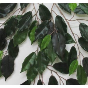Ramo Ficus Artificiale Luxe Verde, ramo con 64 foglie