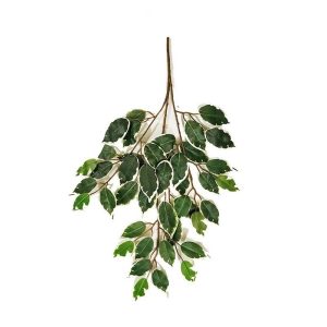 Ramo Ficus Artificiale Normal Variegato, ramo con 42 foglie