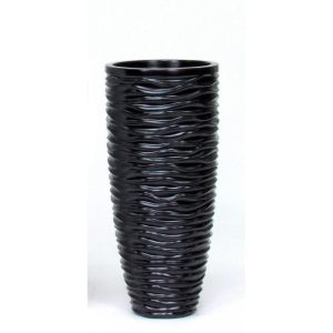 vaso tondo nero