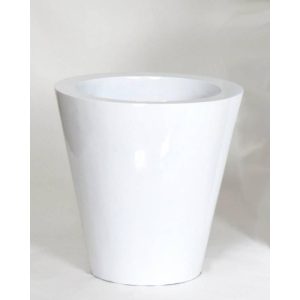vaso tondo laccato bianco