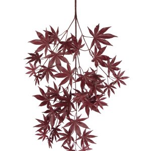 Maple Luxe • Artificial Spray with 45 leaves • Red • H cm 80