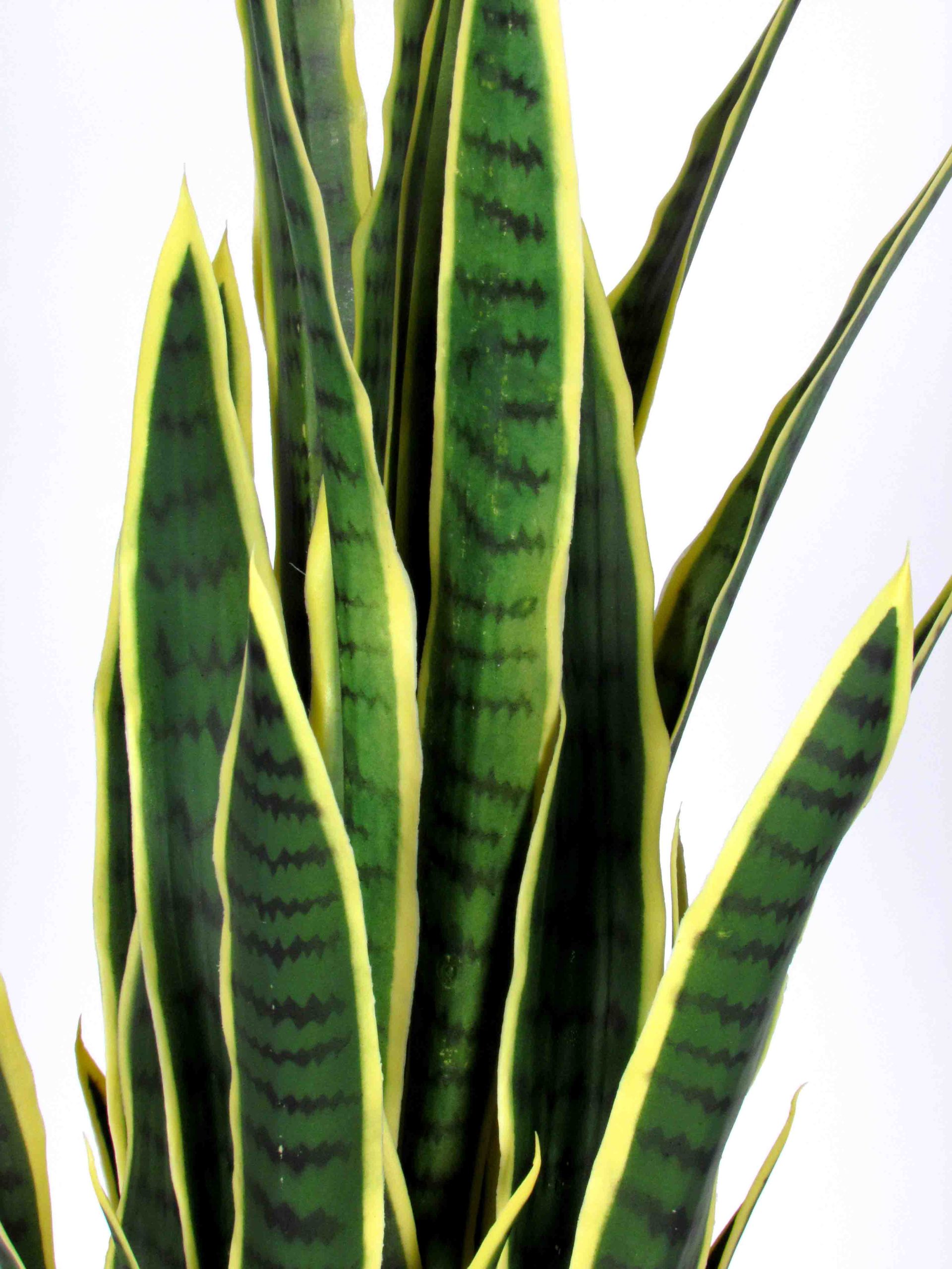 Sanseveria Artificiale con 25 Foglie in Vaso Altezza 92 cm Verde