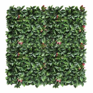 Siepe Artificiale PHOTINIA cm 100×100 in mattonelle