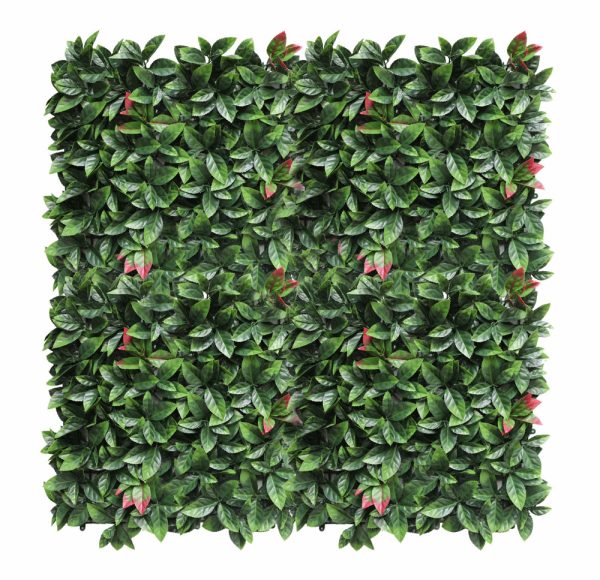Siepe Artificiale PHOTINIA cm 100×100 in mattonelle